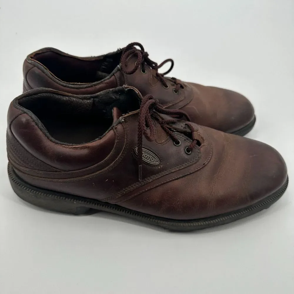 FootJoy eComfort‎ Golf Shoes Mens 9M Brown Leather Lace Up Waterproof 57735